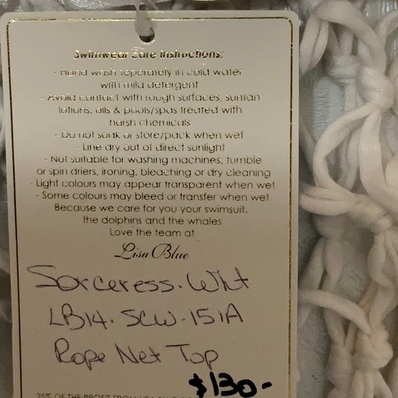 Lisa Blue ROPE NET COVERUP - White - Picture 6 of 9